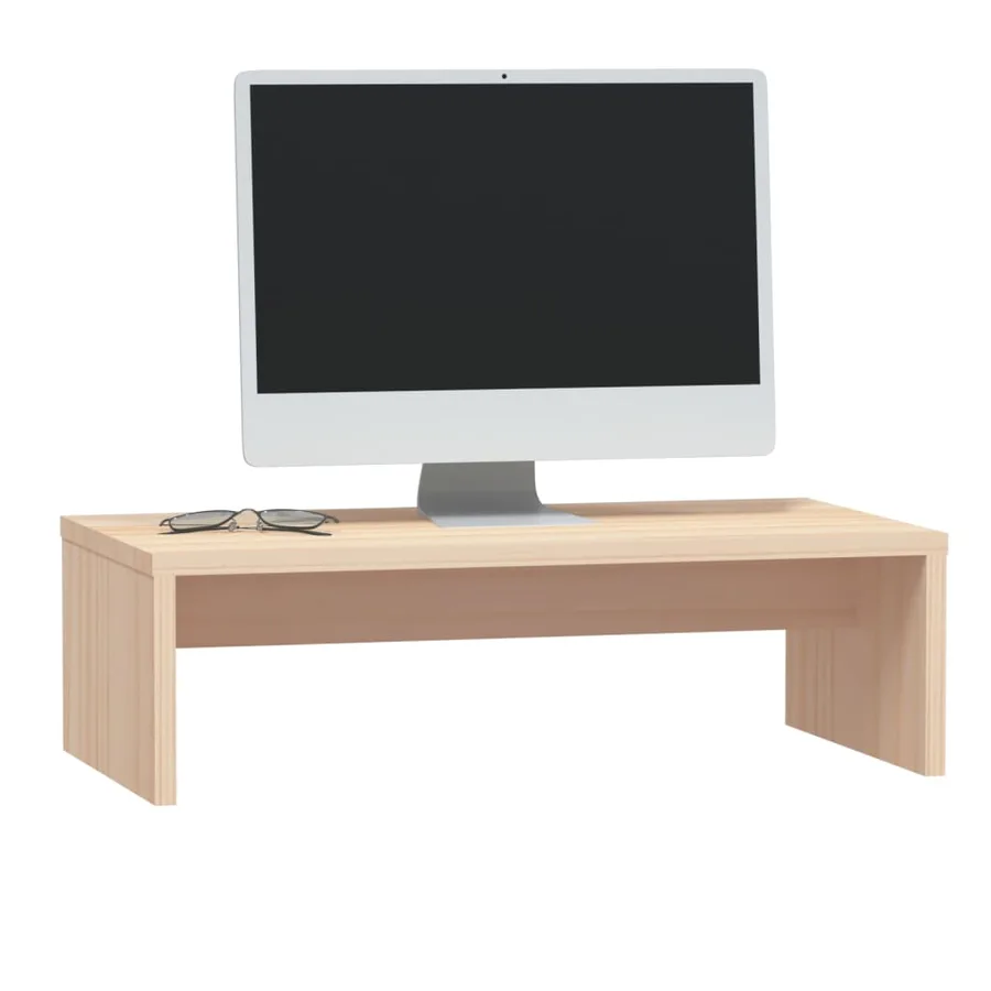 Support de moniteur 50x27x15 cm Bois de pin solide - 4
