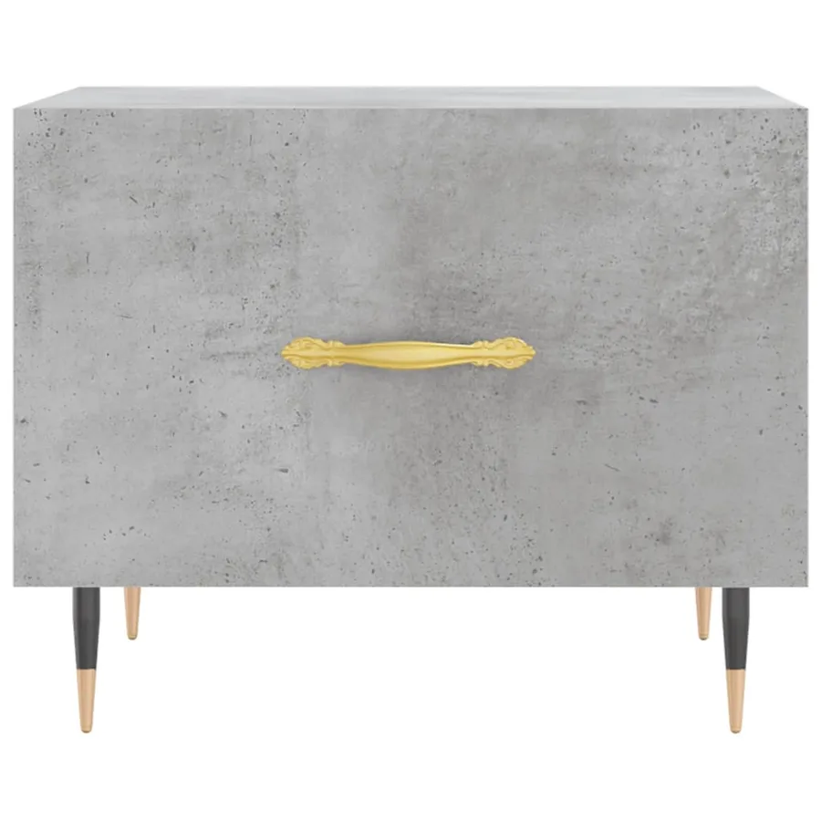 Table basse gris béton 50x50x40 cm bois d'ingénierie - 5
