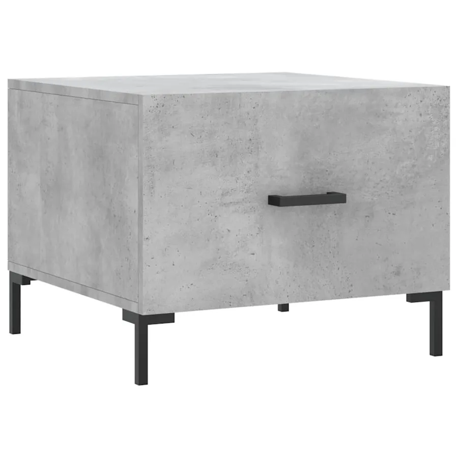 Table basse gris béton 50x50x40 cm bois d'ingénierie - 2