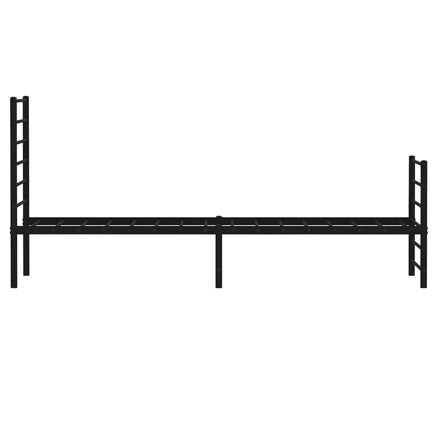 Cadre de lit métal sans matelas et pied de lit noir 100x200 cm - 7