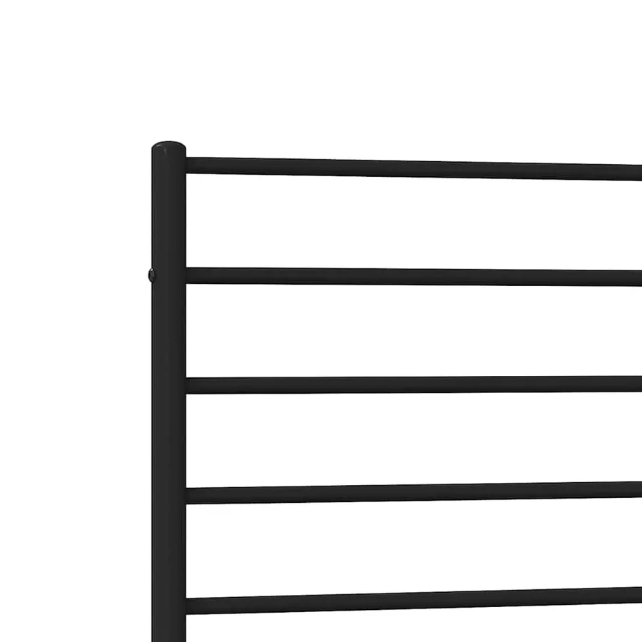Cadre de lit métal sans matelas et pied de lit noir 100x200 cm - 9
