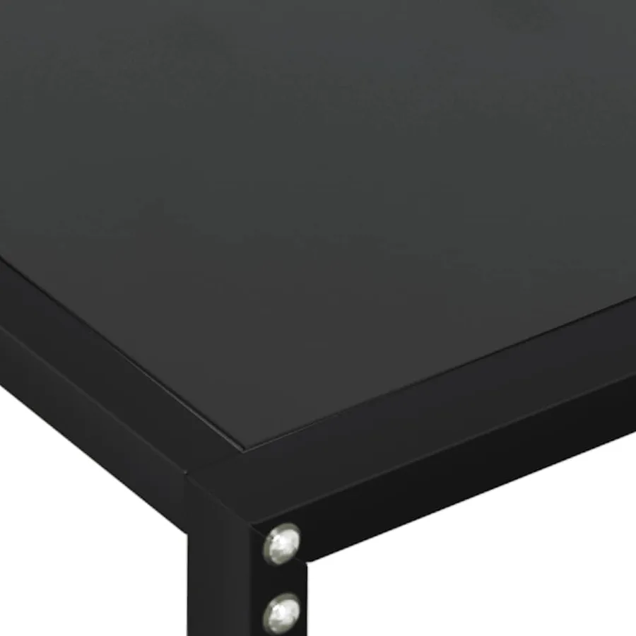 Table console Noir 160x35x75,5 cm Verre trempé - 5