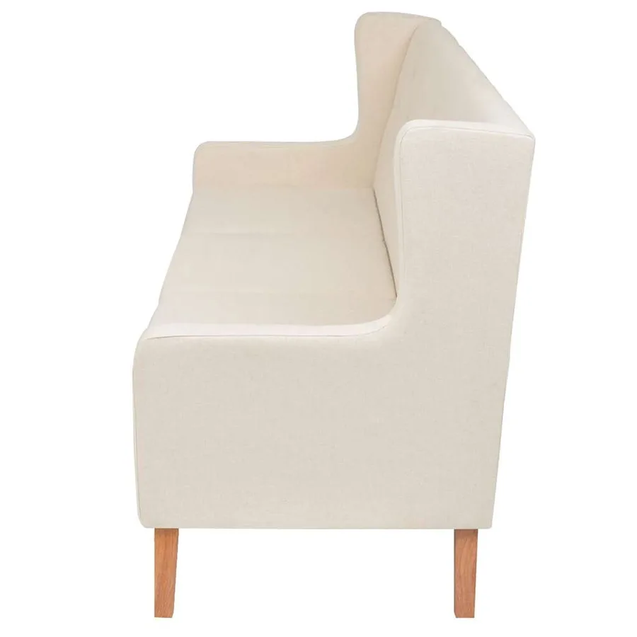 Ensemble de canapés 3 pcs tissu blanc crème - 7