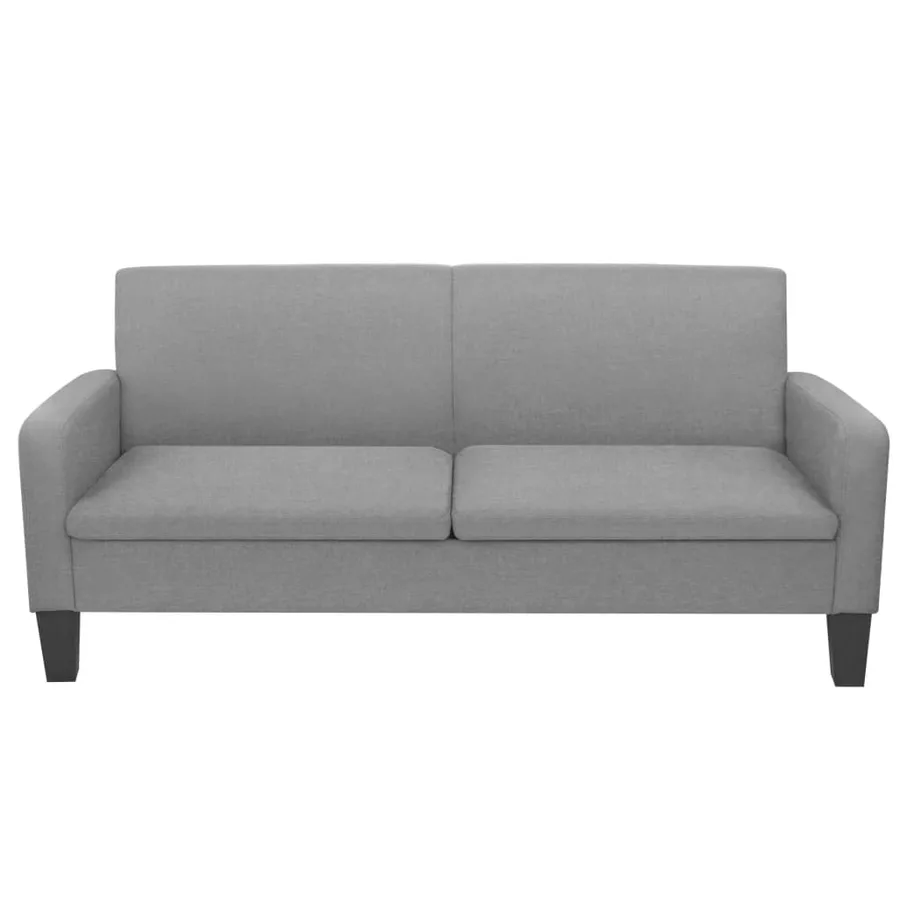 Canapé à 3 places 180 x 65 x 76 cm Gris clair - 2