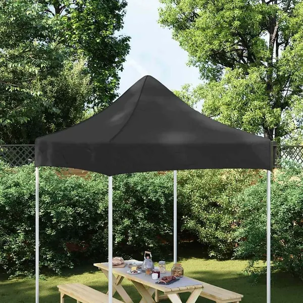 Toit de tente de réception 2x2 m Noir 270 g/m²