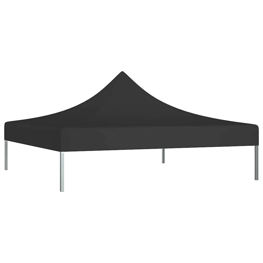 Toit de tente de réception 2x2 m Noir 270 g/m² - 3