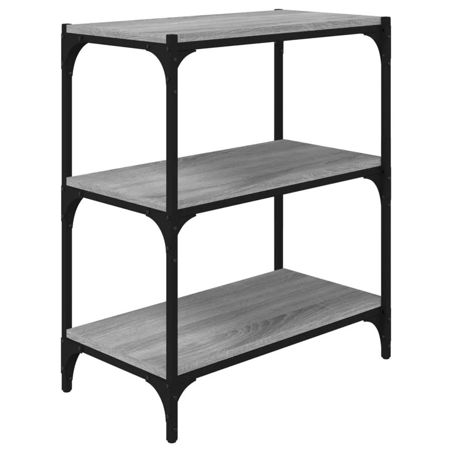 Bibliothèque Sonoma gris 60x33x70,5 cm Bois d'ingénierie acier - 2