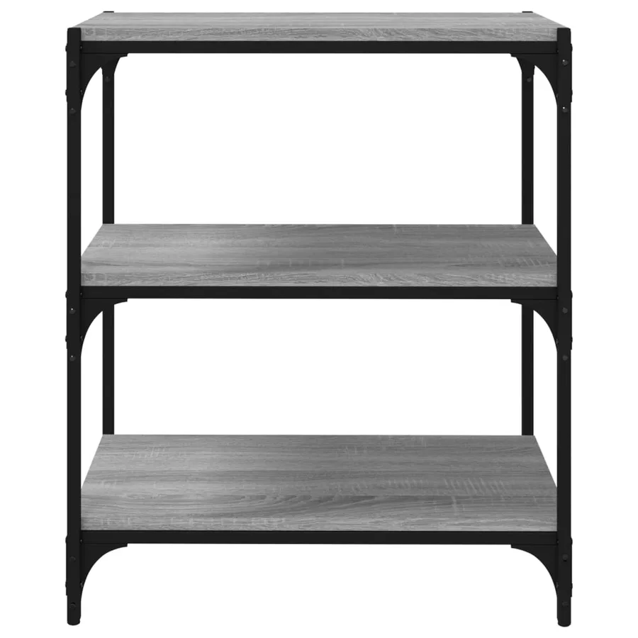 Bibliothèque Sonoma gris 60x33x70,5 cm Bois d'ingénierie acier - 5