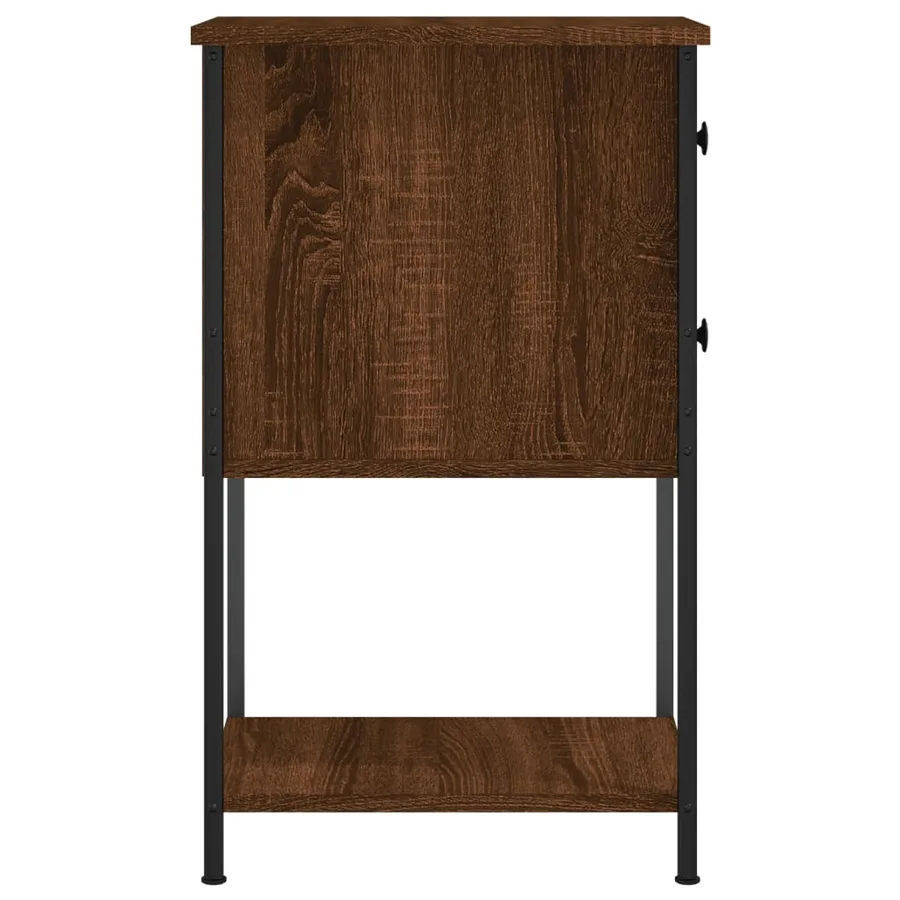 Tables de chevet 2pcs chêne marron 32x42x70cm Bois d'ingénierie - 8