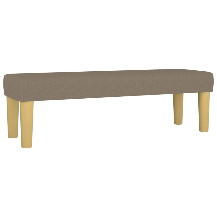 Sommier à lattes de lit avec matelas Taupe 140x190 cm Tissu - 7