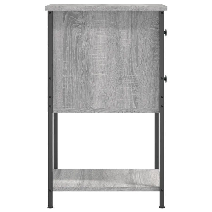 Tables de chevet 2 pcs sonoma gris 32x42x70cm bois d'ingénierie - 8