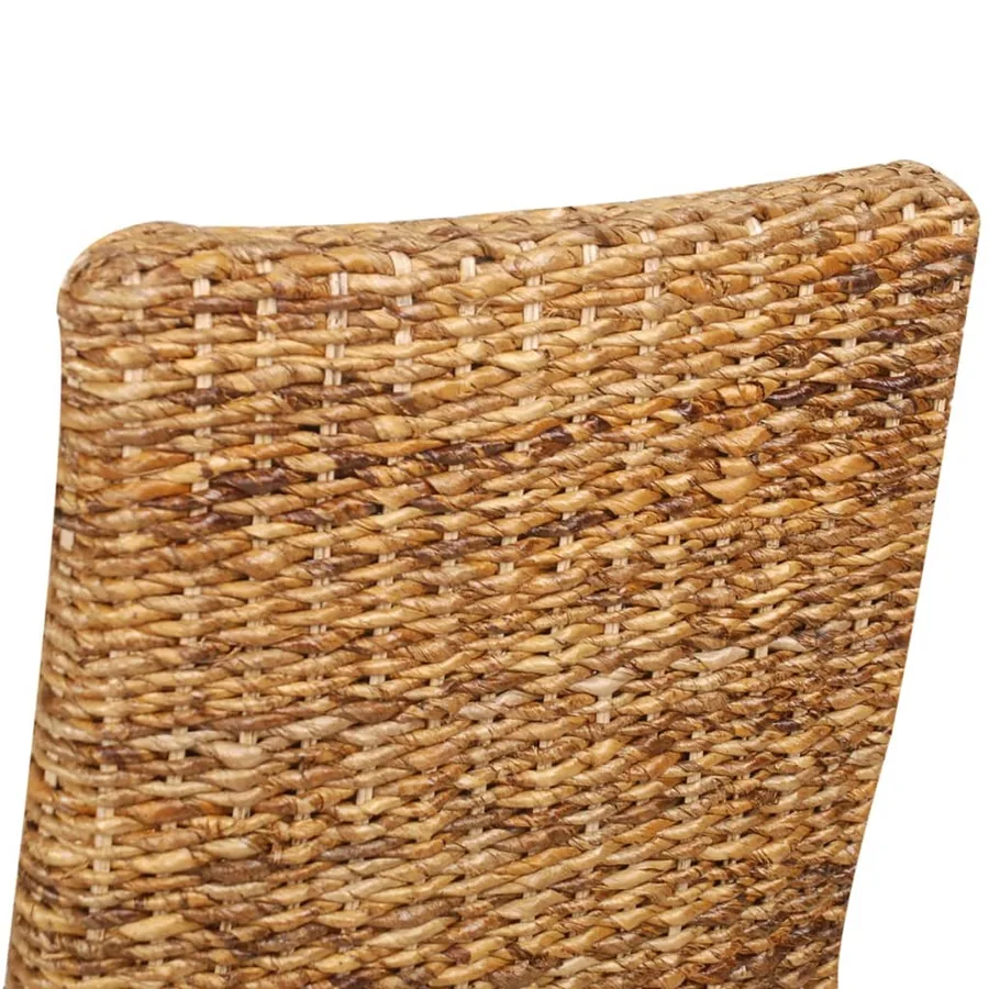 Chaises à manger lot de 4 bois solide de manguier et abaca - 6