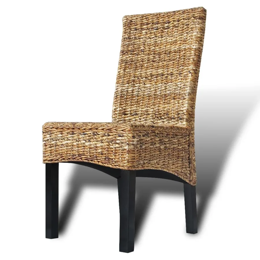 Chaises à manger lot de 4 bois solide de manguier et abaca - 9