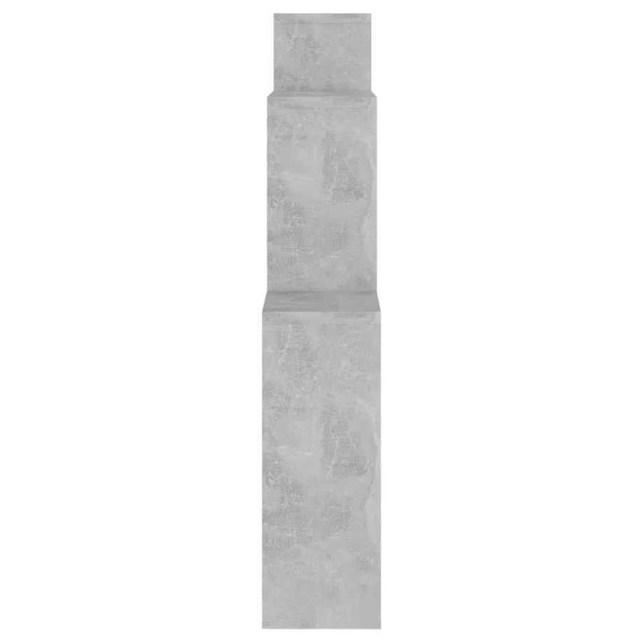 Étagère murale cube Gris béton 80x15x78,5 cm Bois d’ingénierie - 4
