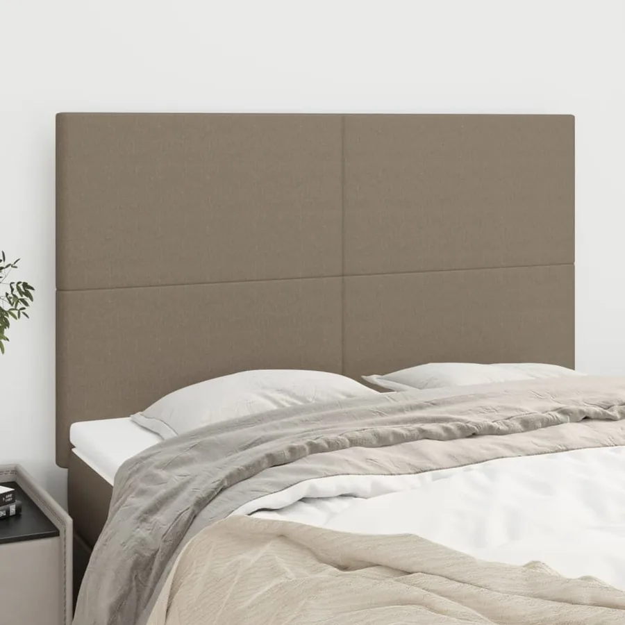 Tête de lit Taupe 144x5x118/128 cm Tissu