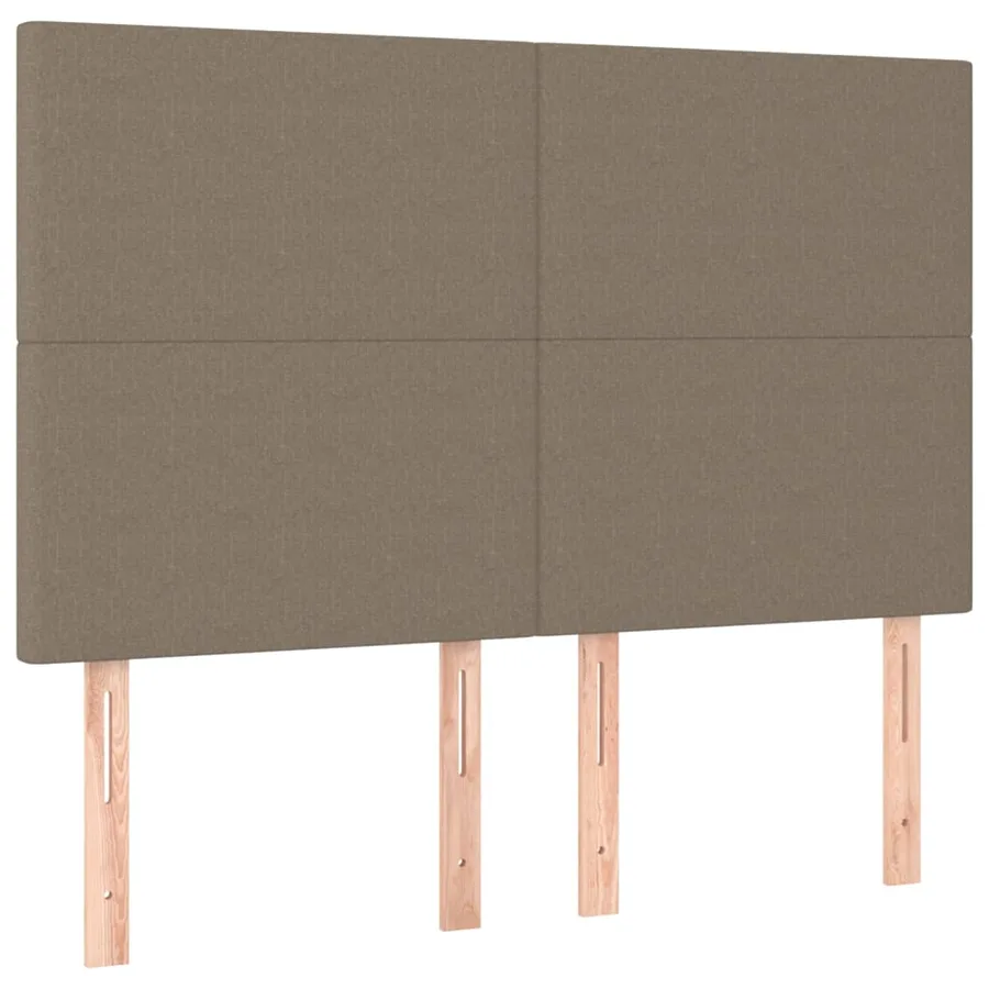 Tête de lit Taupe 144x5x118/128 cm Tissu - 2