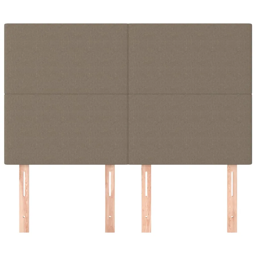Tête de lit Taupe 144x5x118/128 cm Tissu - 3