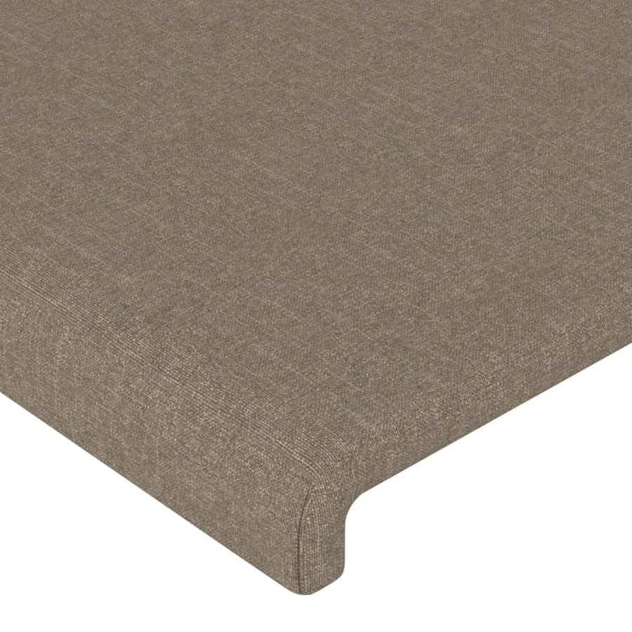 Tête de lit Taupe 144x5x118/128 cm Tissu - 4
