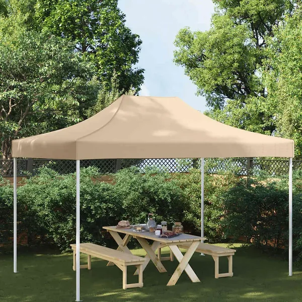 Toit de tente de réception 4,5x3 m Beige 270 g/m²