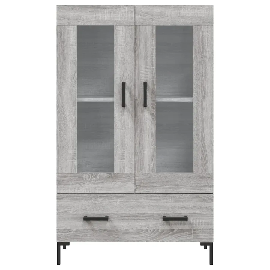 Buffet haut sonoma gris 69,5x31x115 cm bois d'ingénierie - 6