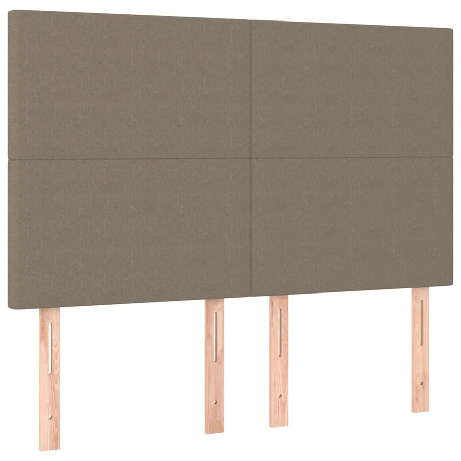 Sommier à lattes de lit avec matelas Taupe 140x200 cm Tissu - 6