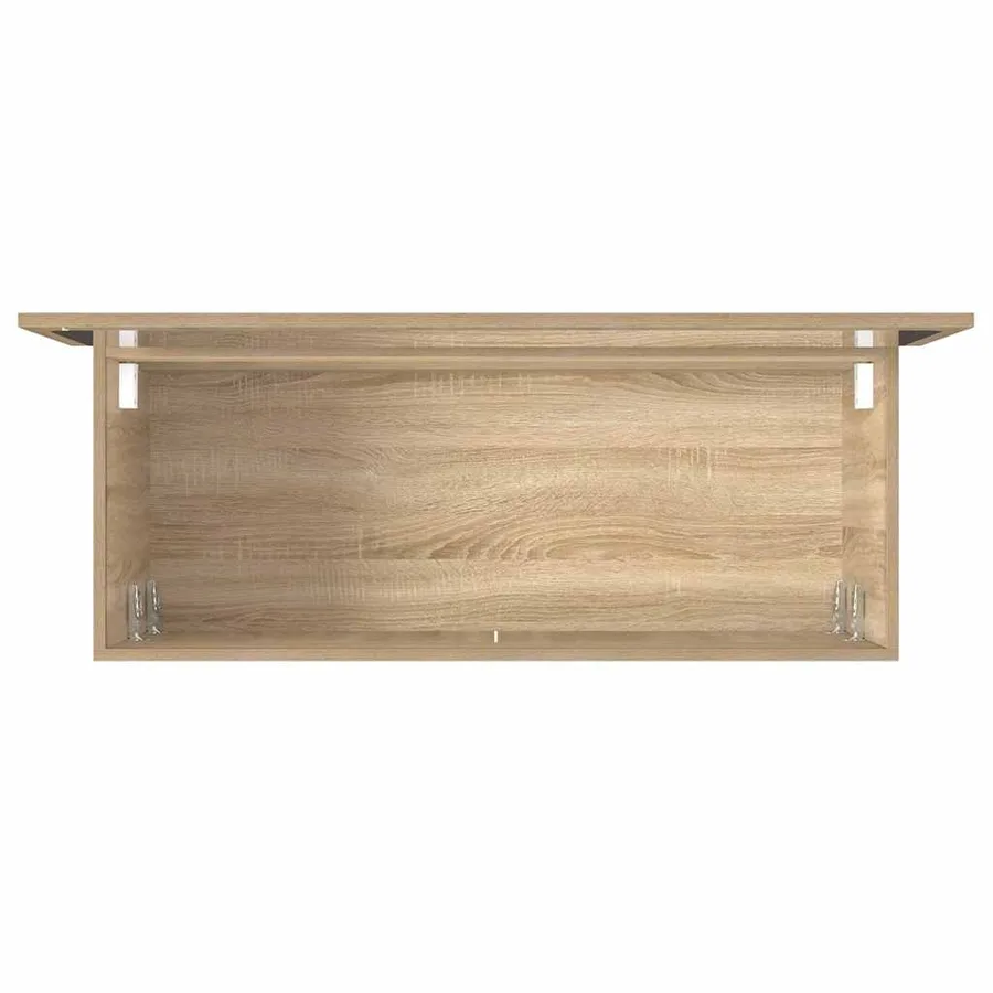 Armoire de bain avec miroir chêne sonoma bois d'ingénierie - 8