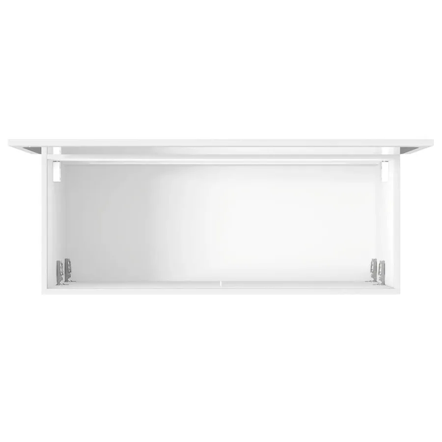 Armoire de salle de bain avec miroir blanc bois d'ingénierie - 8