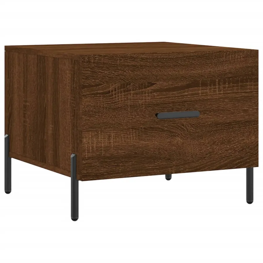 Tables basses 2 pcs chêne marron 50x50x40 cm bois d'ingénierie - 5