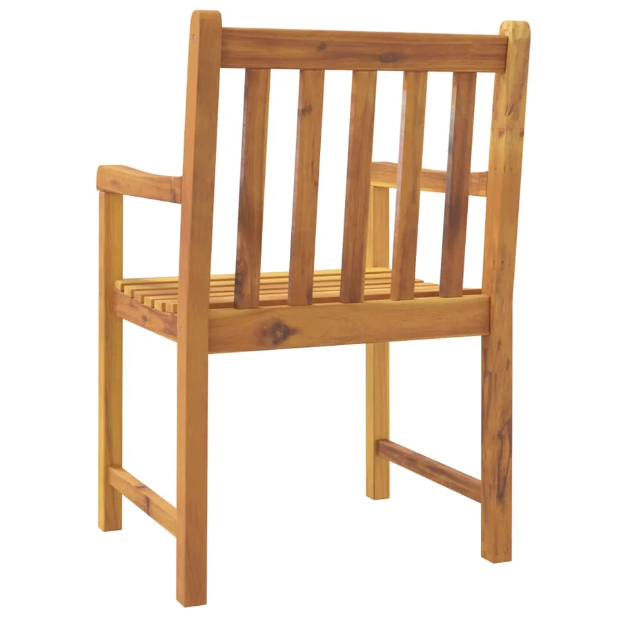 Chaises de jardin lot de 6 56x55,5x90 bois massif d'acacia - 6