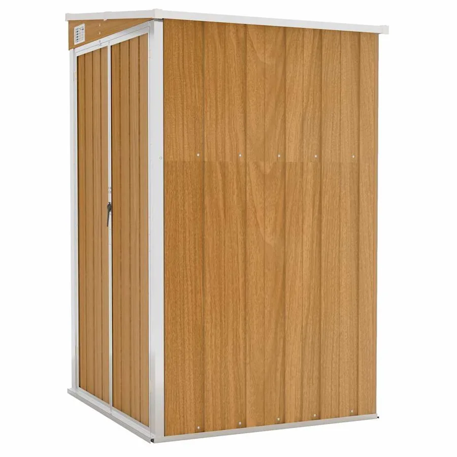Remise de jardin murale Marron 118x100x178 cm Acier galvanisé - 2