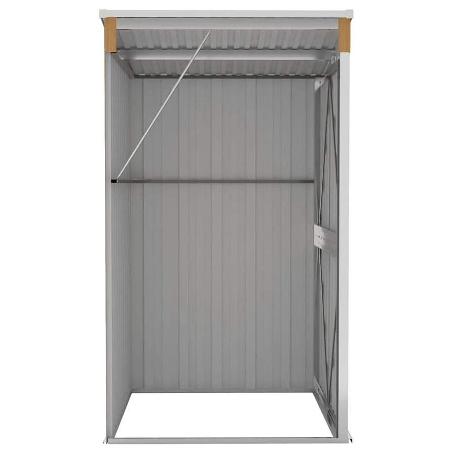 Remise de jardin murale Marron 118x100x178 cm Acier galvanisé - 6