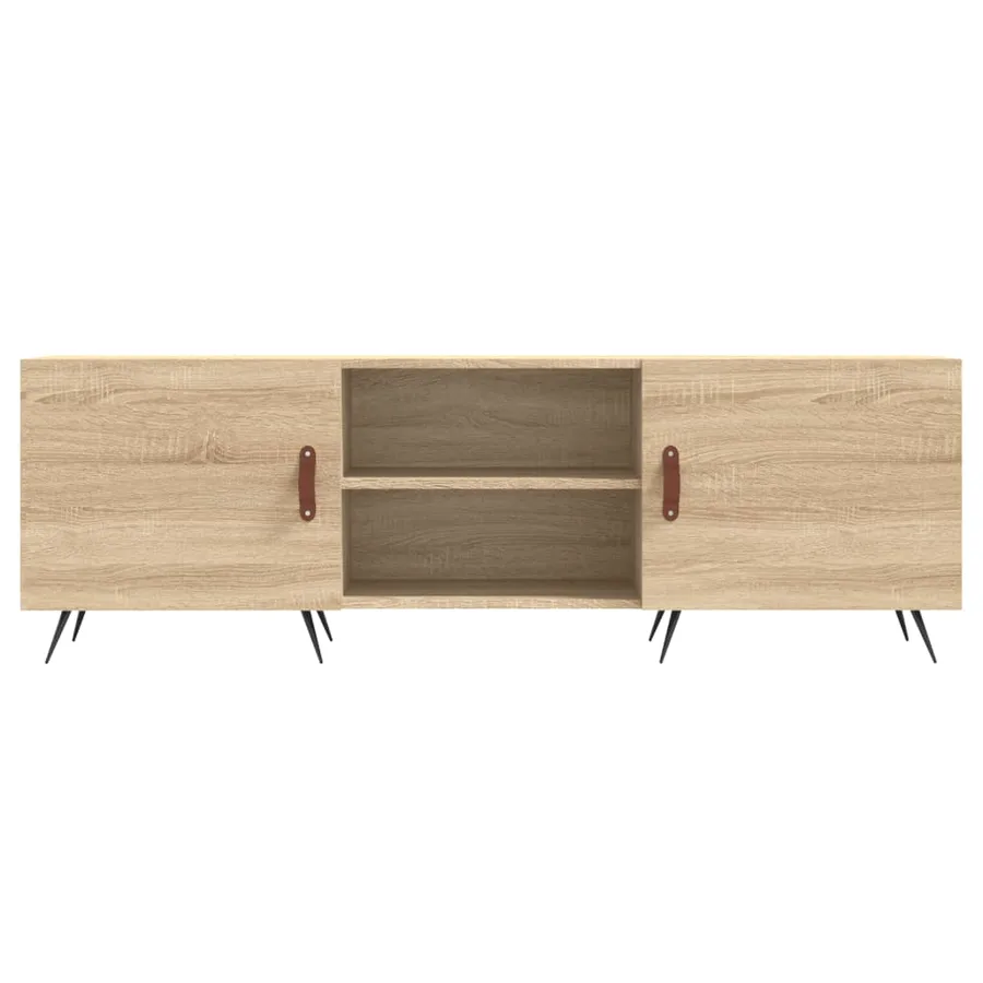 Meuble TV chêne sonoma 150x30x50 cm bois d'ingénierie - 5