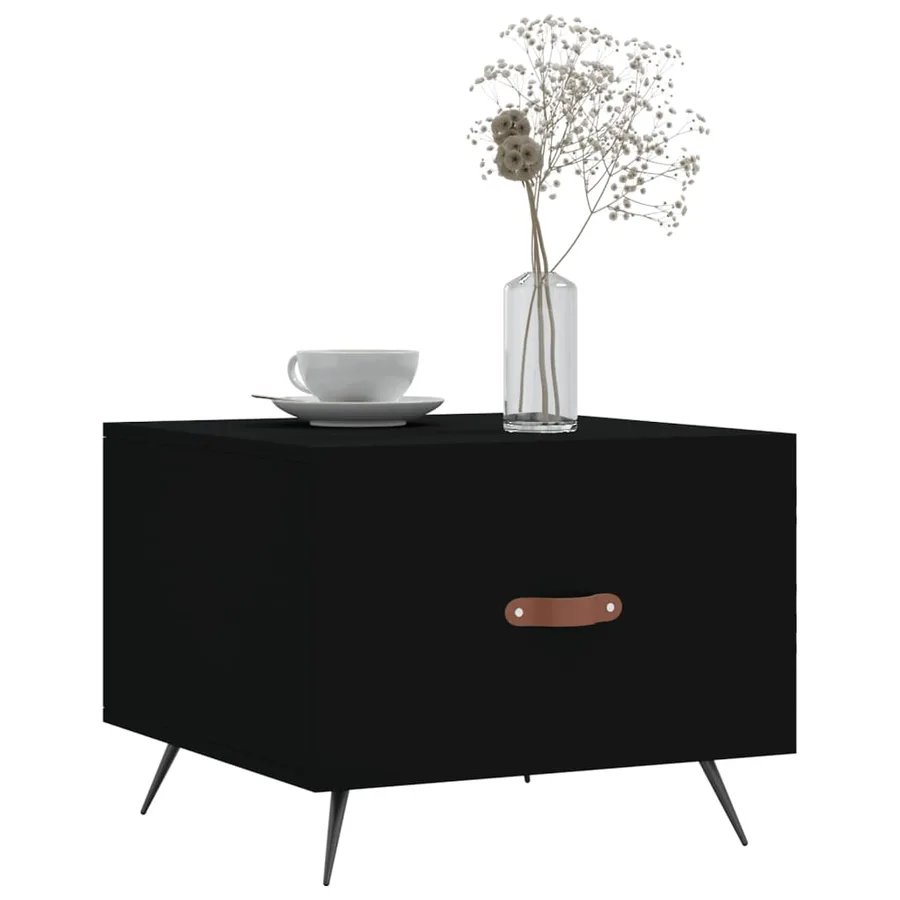 Tables basses 2 pcs noir 50x50x40 cm bois d'ingénierie - 3