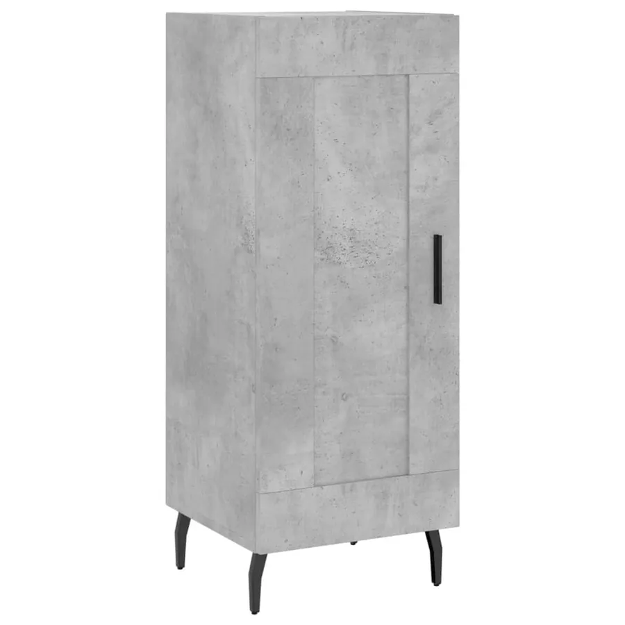 Buffet haut Gris béton 34,5x34x180 cm Bois d'ingénierie - 5