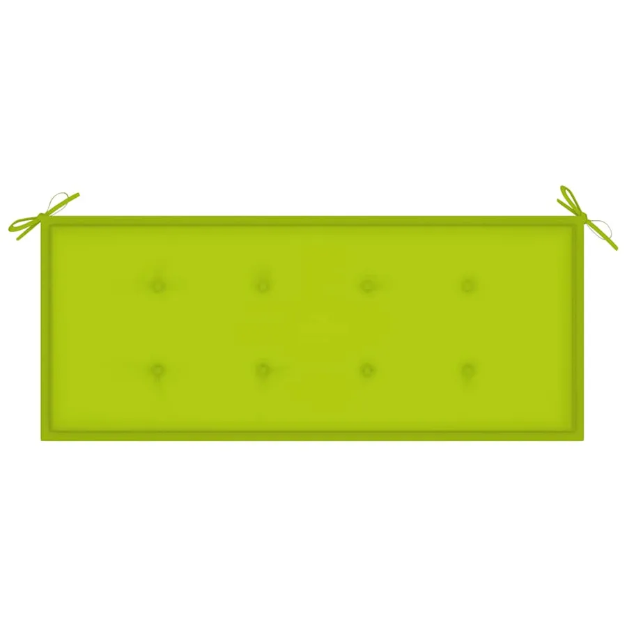 Banc de jardin pliable avec coussin 118 cm Bambou - 6