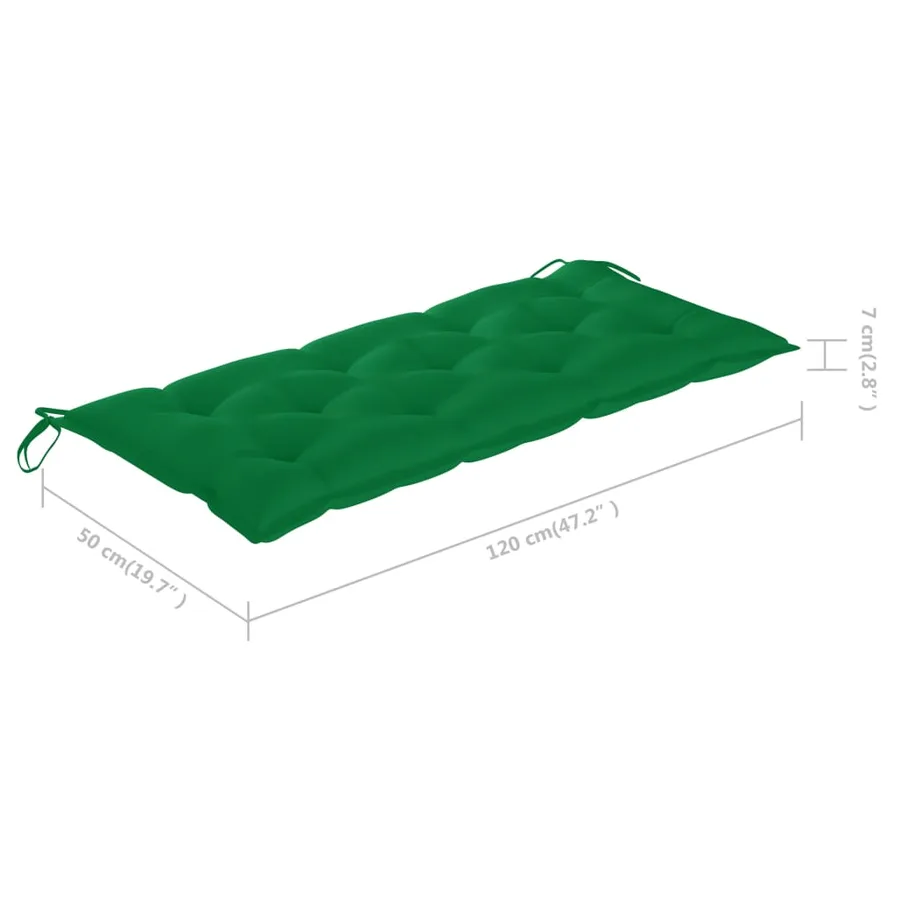 Banc de jardin pliable avec coussin 118 cm Bambou - 10