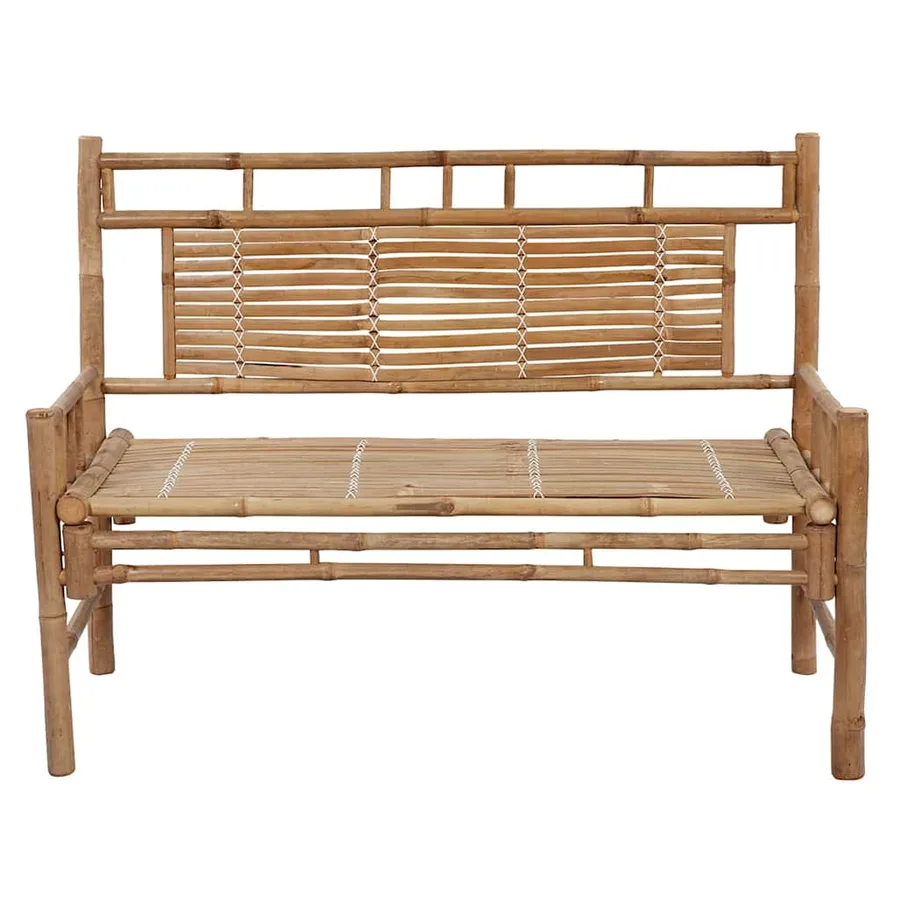 Banc de jardin avec coussin 120 cm Bambou - 3