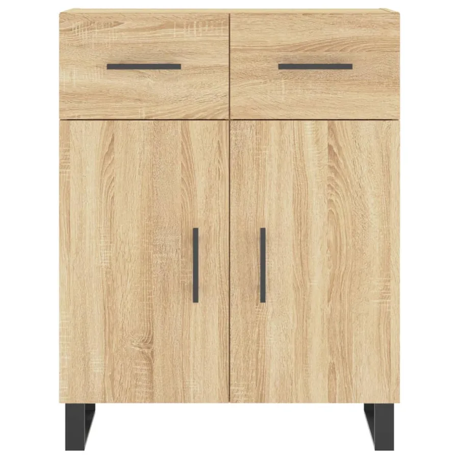 Buffet haut Chêne sonoma 69,5x34x180 cm Bois d'ingénierie - 8