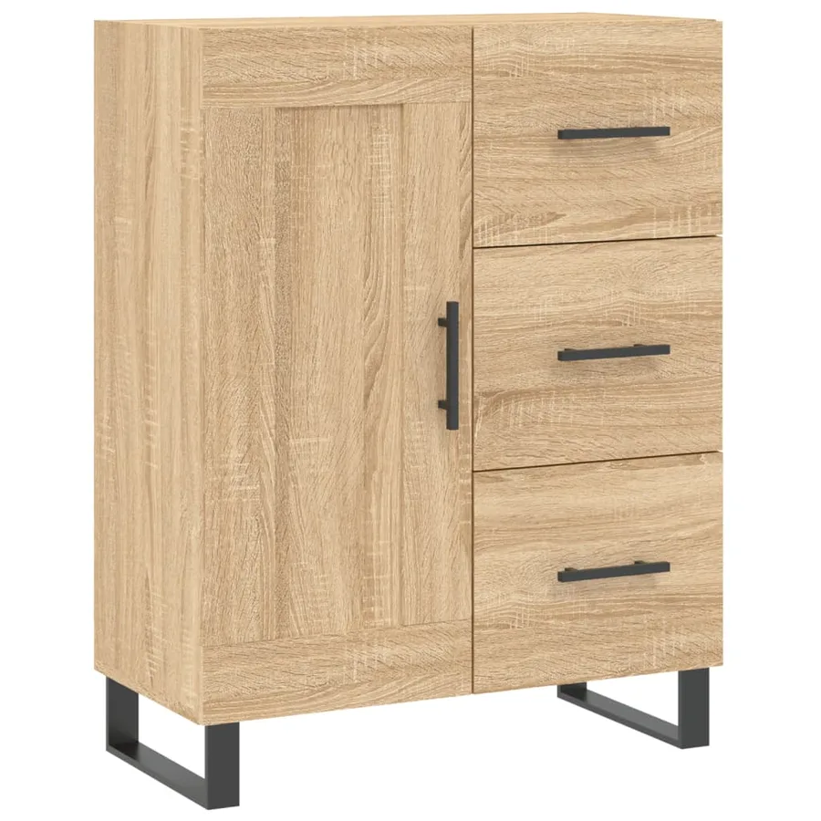 Buffet haut Chêne sonoma 69,5x34x180 cm Bois d'ingénierie - 7