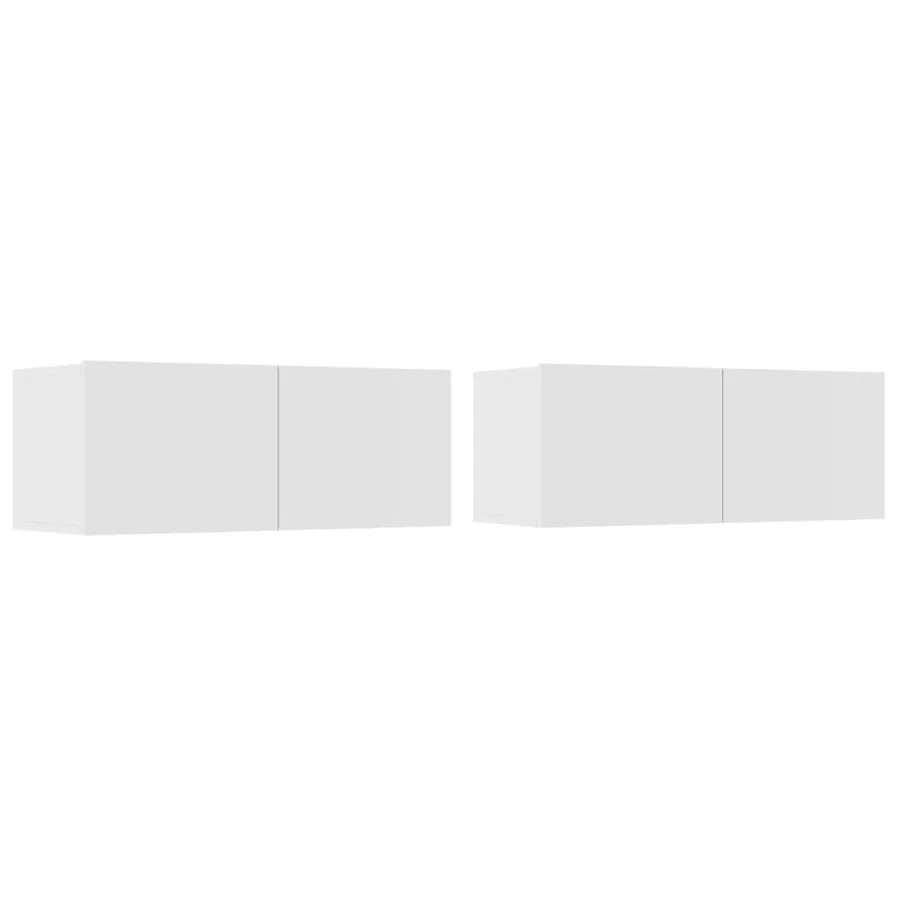 Ensemble de meubles TV 6 pcs Blanc Bois d'ingénierie - 5