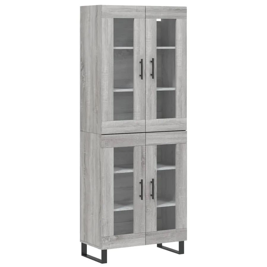 Buffet haut Sonoma gris 69,5x34x180 cm Bois d'ingénierie - 2