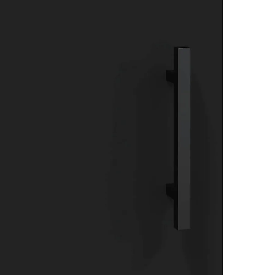 Armoires murales 2 pcs noir bois d'ingénierie - 9