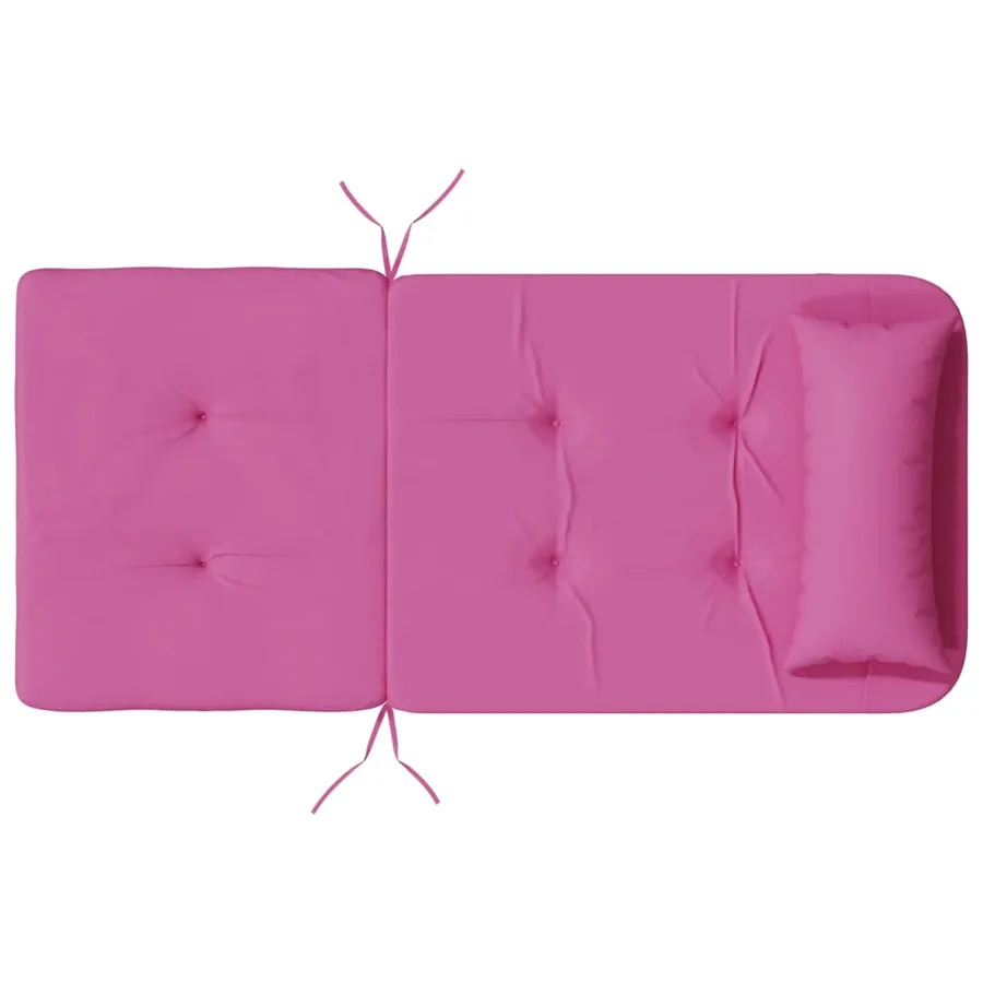 Coussins de chaise adirondack lot de 2 rose tissu oxford - 8