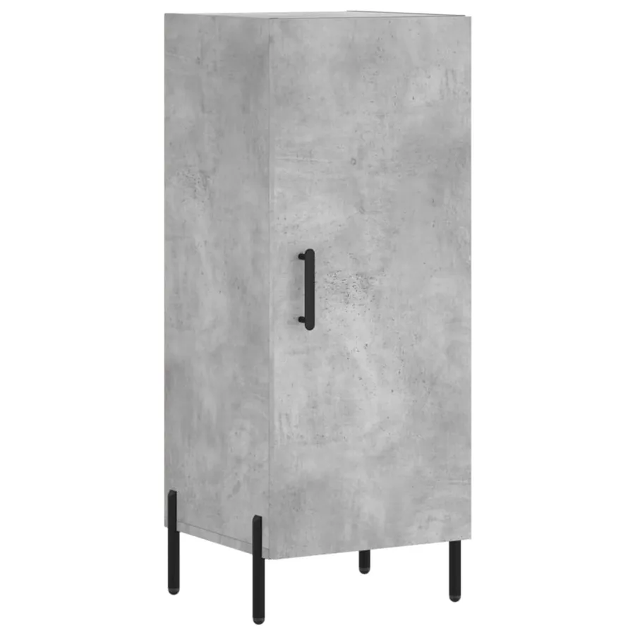Buffet haut Gris béton 34,5x34x180 cm Bois d'ingénierie - 7