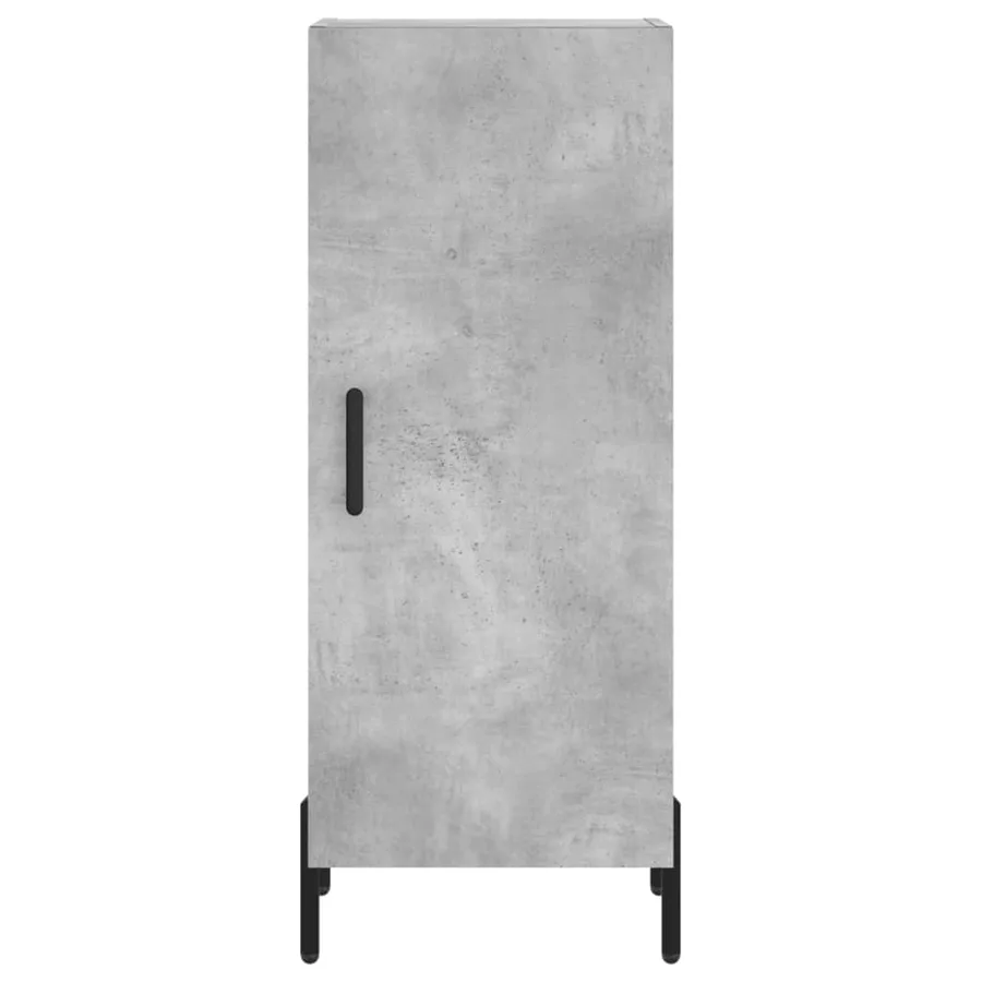 Buffet haut Gris béton 34,5x34x180 cm Bois d'ingénierie - 8