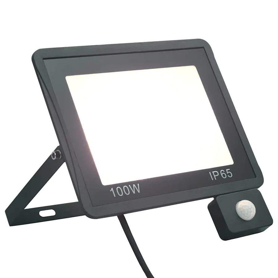 Projecteur à LED avec capteur 100 W Blanc froid