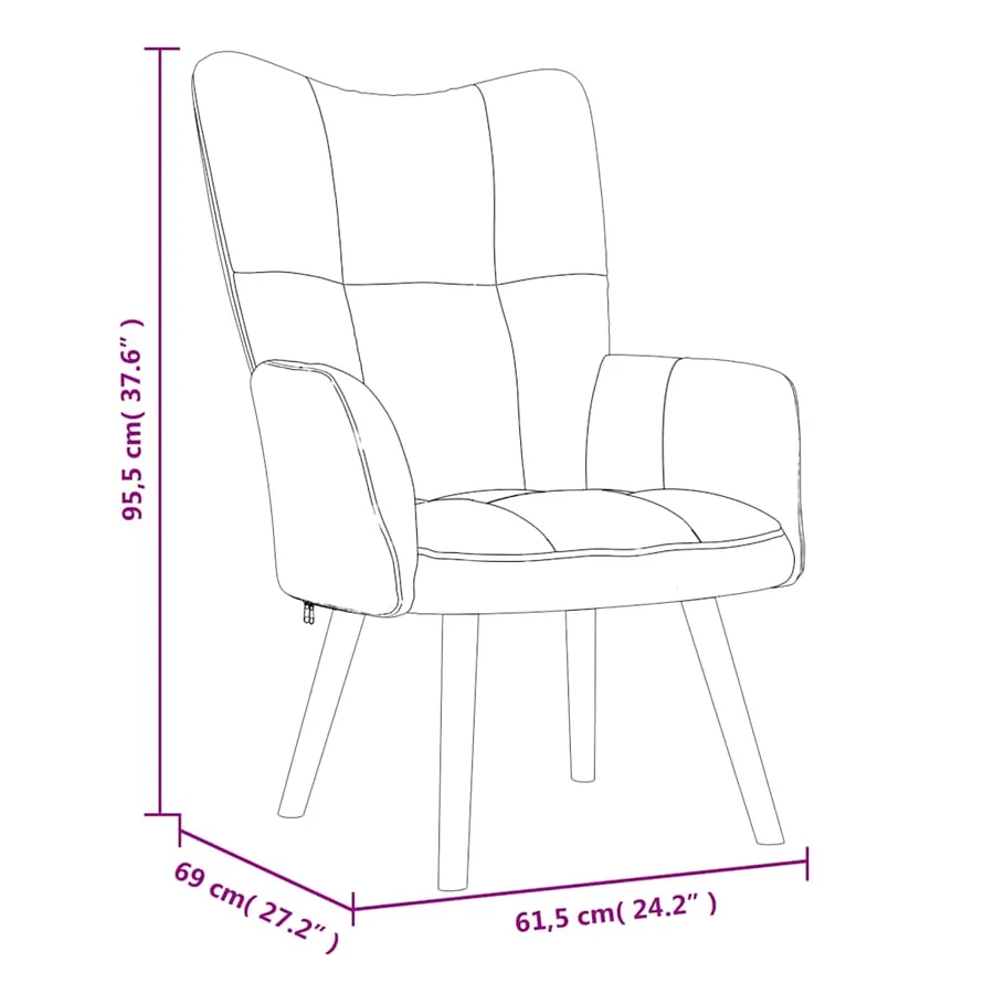 Chaise de relaxation Jaune moutarde Velours - 8