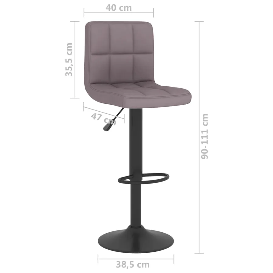 Tabouret de bar Taupe Tissu - 9