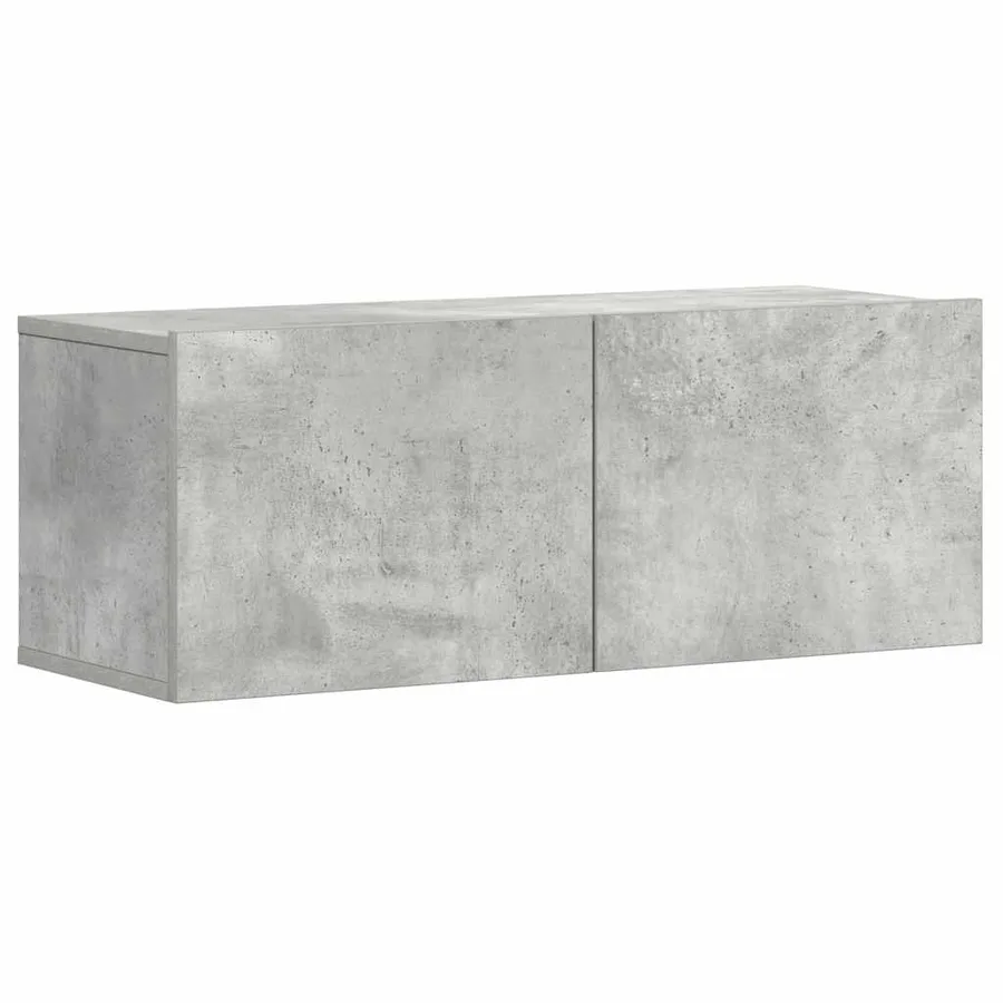 Ensemble de meubles TV 3 pcs Gris béton Bois d'ingénierie - 4
