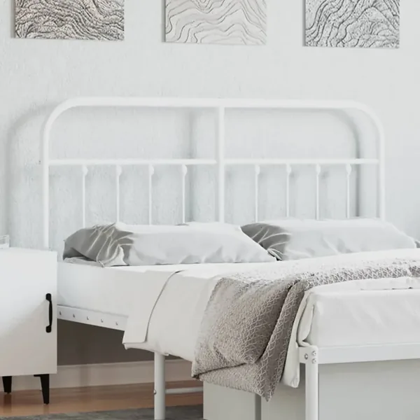 Tête de lit de remplacement métal blanc 135 cm